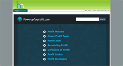 Desktop Screenshot of powerupforprofit.com
